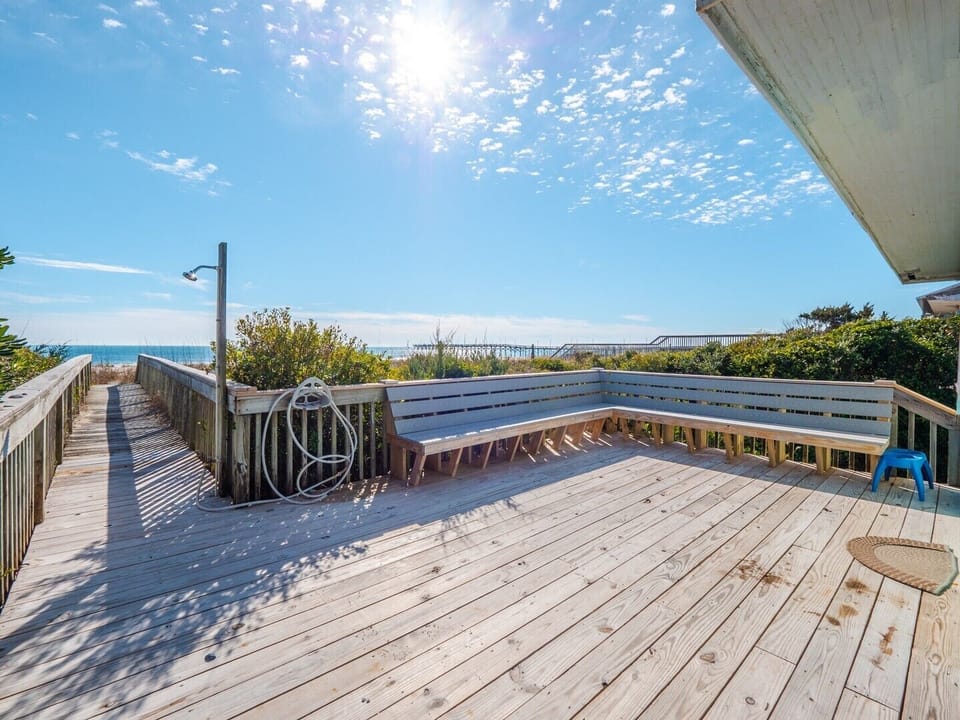 Spacious Deck with Scenic Water Views + Outdoor Shower