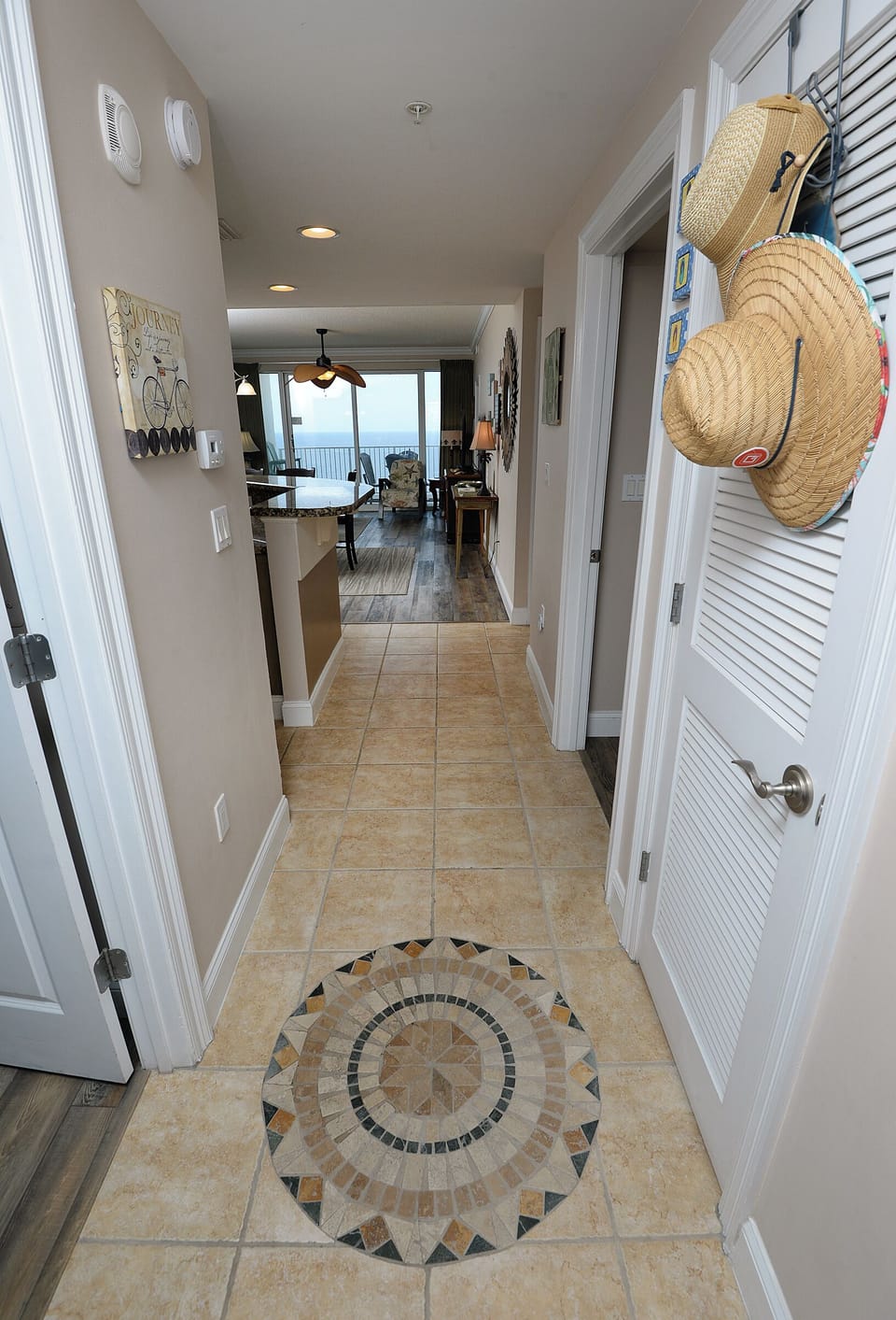 Beautiful mosaic tile in the entry