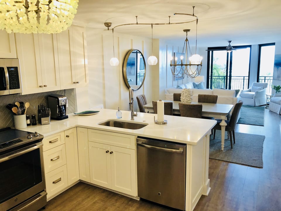 Ocean views from the kitchen!
