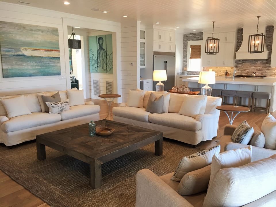 Open Concept, OceanFront Living Room