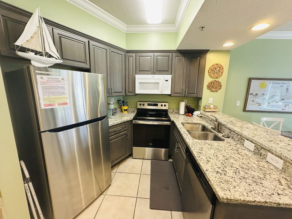 Kitchen and Dining areas open to living room