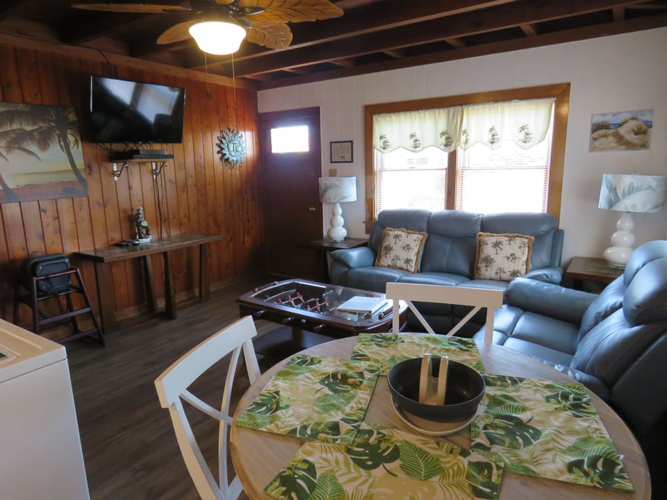 Living area and dining area 