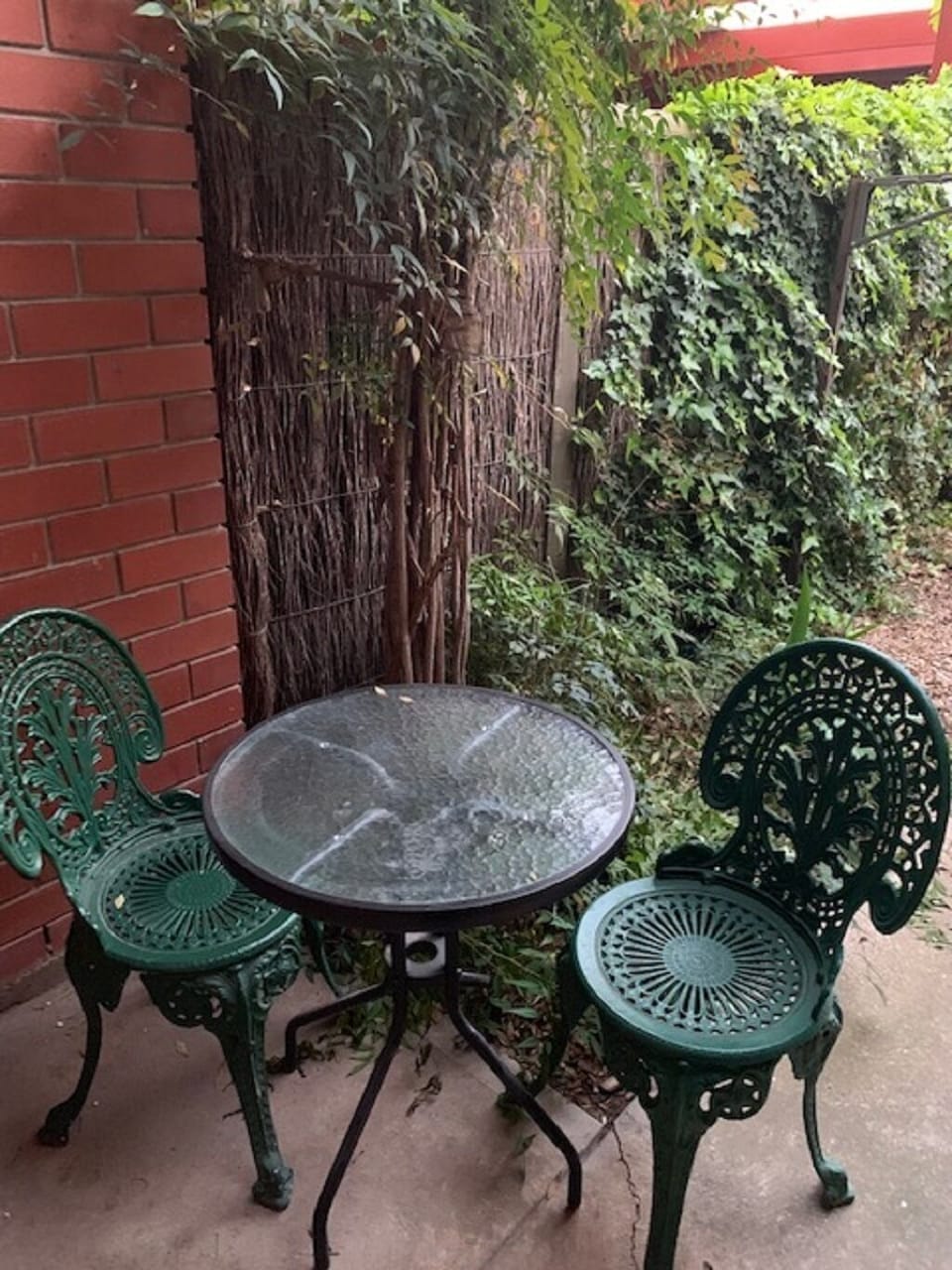 Lovely private outdoor area to enjoy breakfast outdoors.