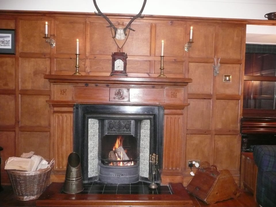 Open fire in living room.