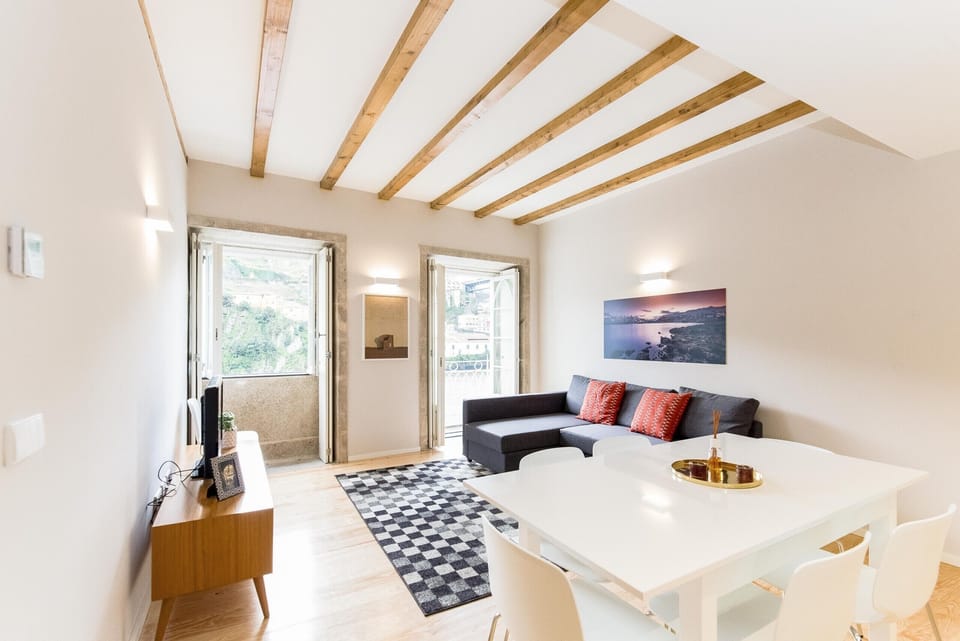 Living room with river view