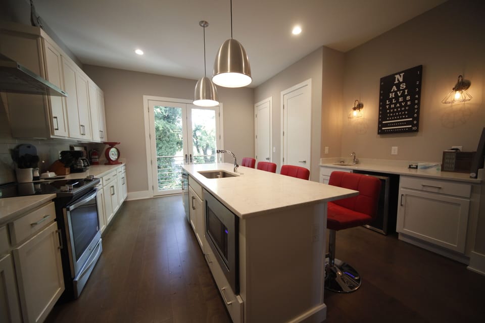 Granite top kitchen designed for entertaining. 