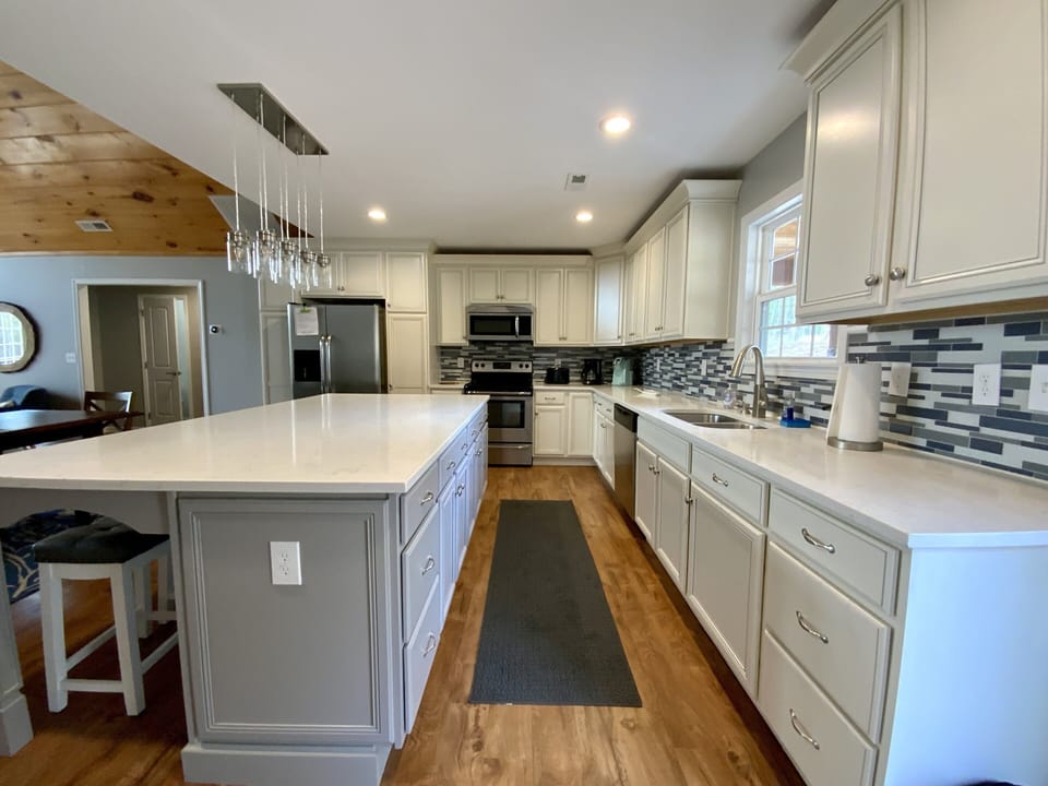 Fully stocked kitchen, Keurig and drip coffee pot. 