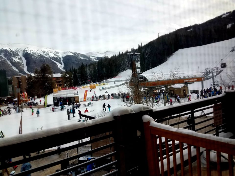 This photo is taken inside the condo.  You are looking at the Eagle Lift.
