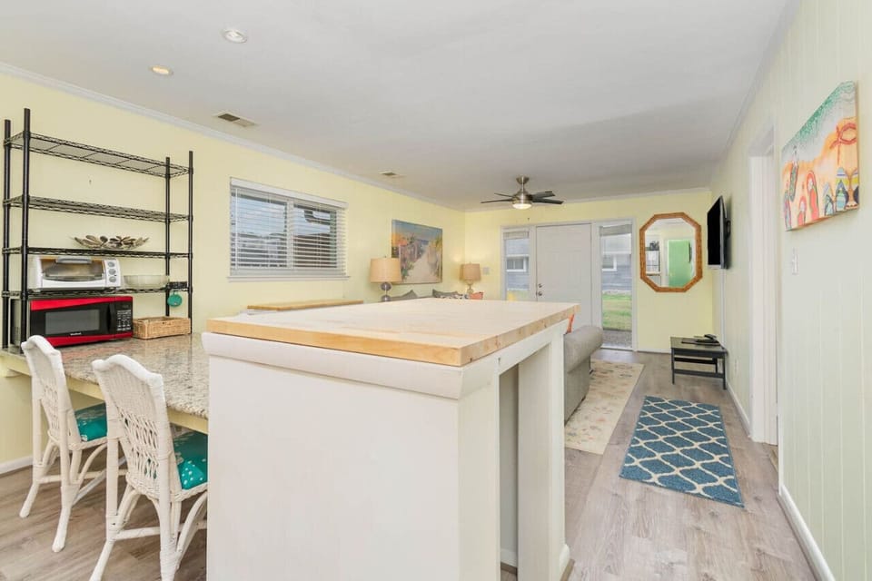 The living space - cook, watch a movie, or play a game!