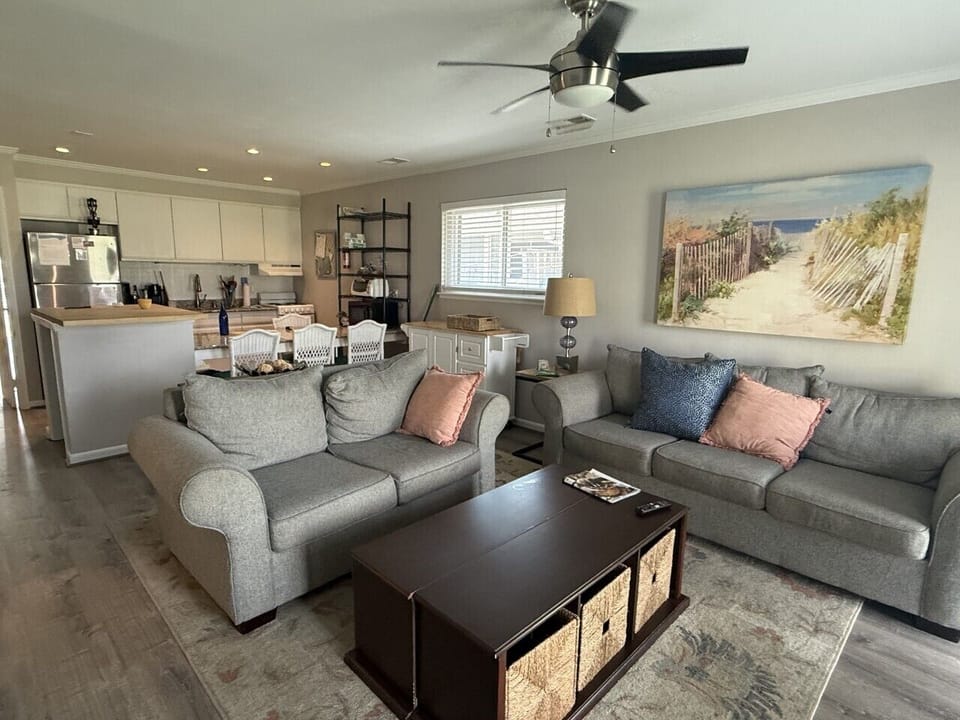 The living room has enough space for everyone!