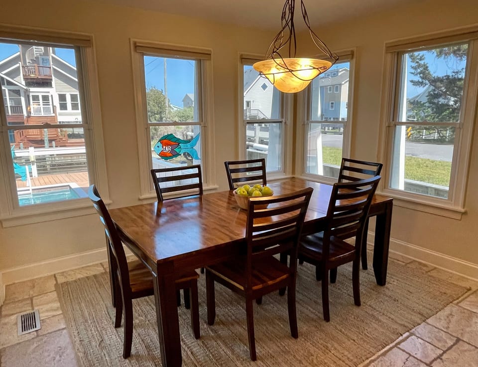Dining Area, First Floor with Screened Porch Access
