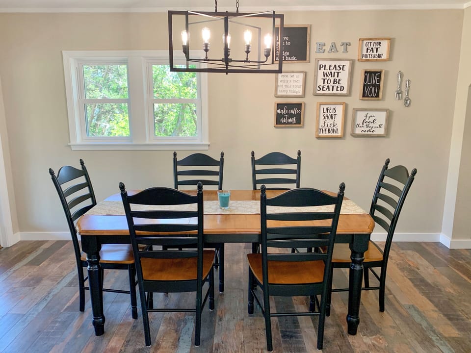 Dining Area, First Floor with Deck Access