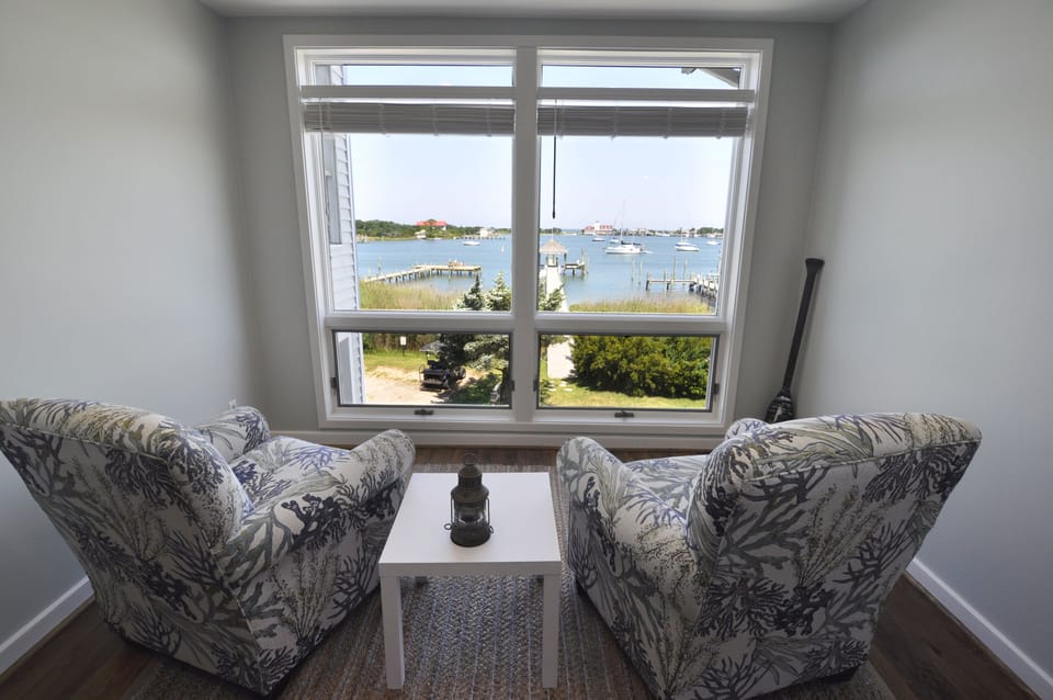 Sitting Area with View of Silver Lake Harbor