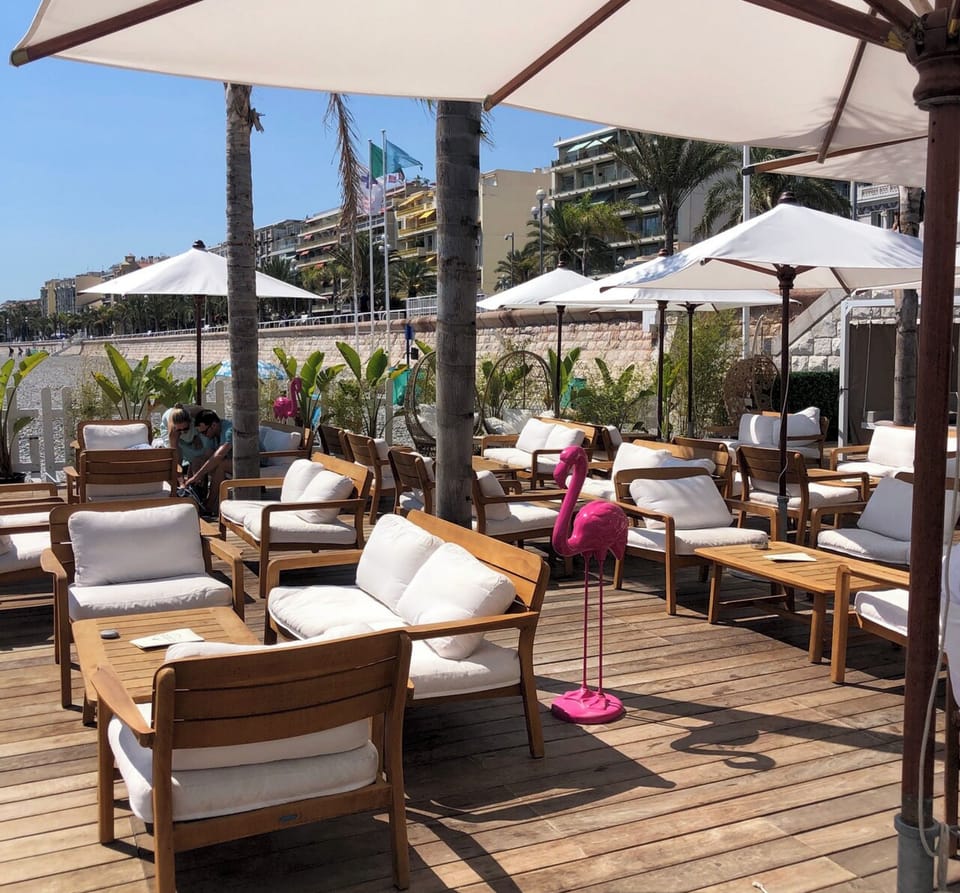 Cocoon Beach restaurant on Promenade opposite apartment