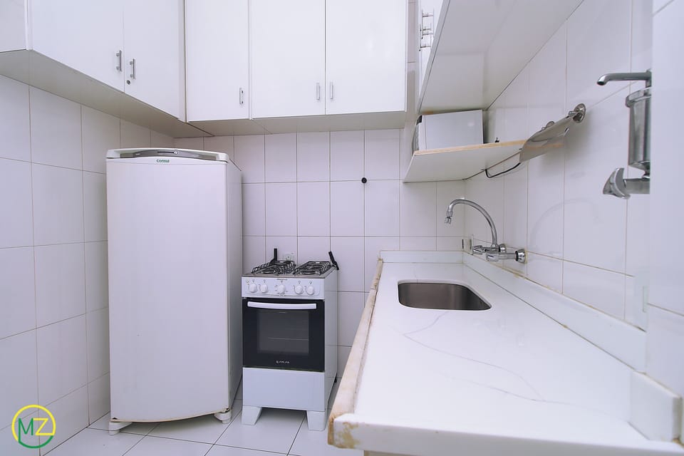 Apartment | Private kitchen | Fridge, microwave, oven, stovetop