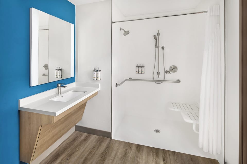 Standard Room, 2 Queen Beds, Accessible (Mobility, Roll-In Shower) | In-room safe, desk, iron/ironing board, cribs (free)