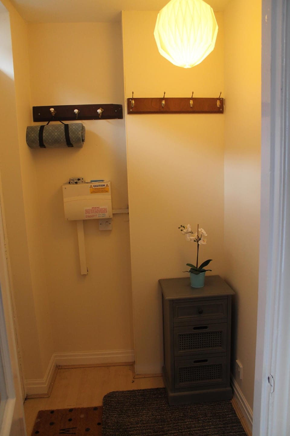 Spacious hallway.