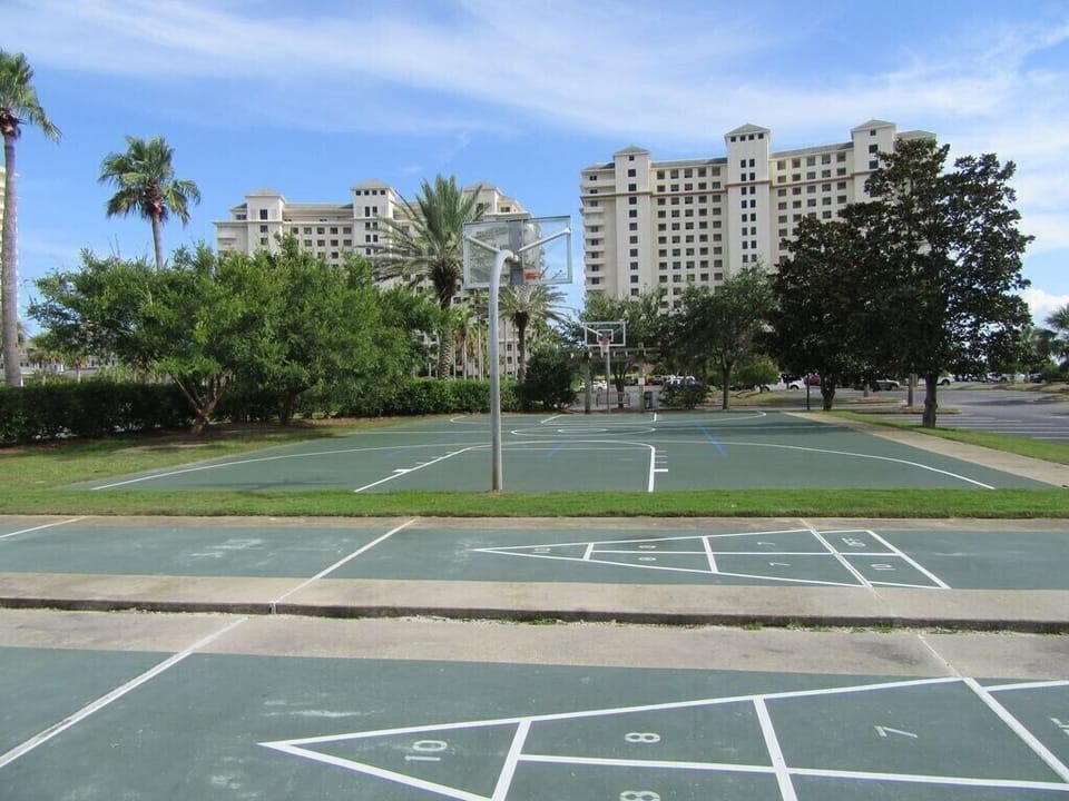 Basketball courts, volleyball nets, charcoal grills &  playground are  waiting!