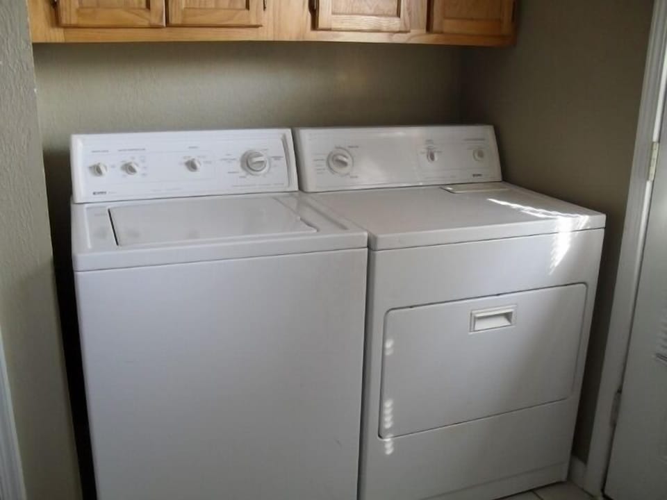 Washer and Dryer in the rental condo.