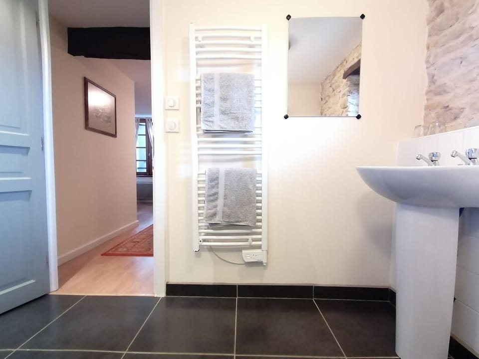 Twin Room (La Vienne) | Bathroom | Free toiletries, hair dryer, towels, soap