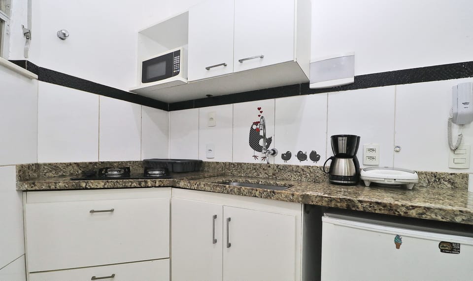 Apartment | Private kitchen | Fridge, microwave, stovetop, coffee/tea maker
