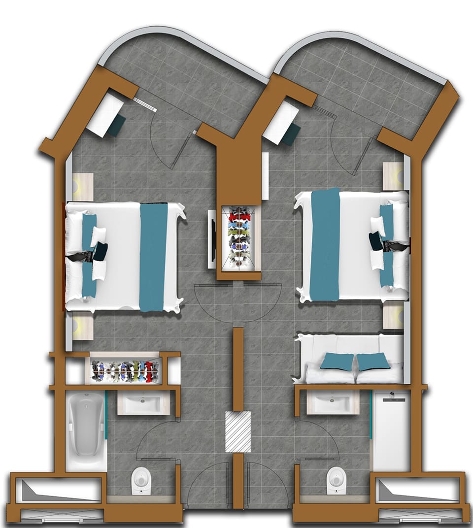 Family Room | Blackout drapes, free cribs/infant beds, free rollaway beds, free WiFi