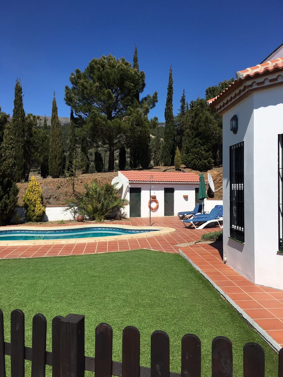 Pool area is completely enclosed and gated 