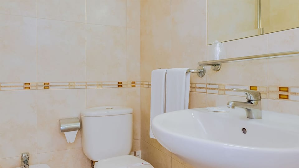 Shower, bidet, towels
