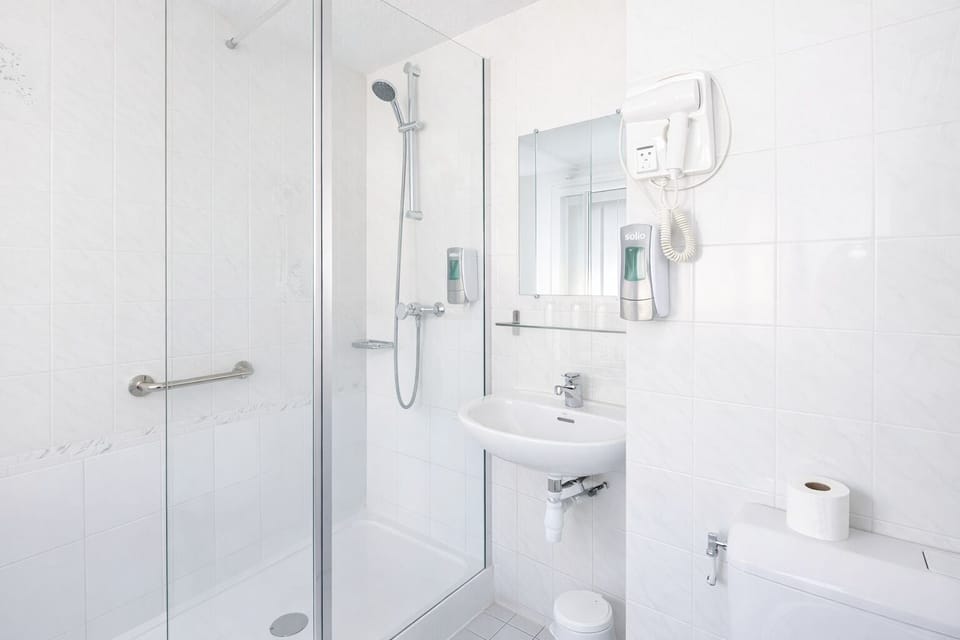 Free toiletries, hair dryer, towels
