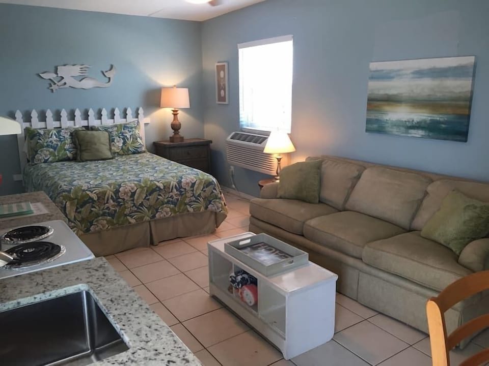 Living area- queen bed &amp; queen sofa sleeper