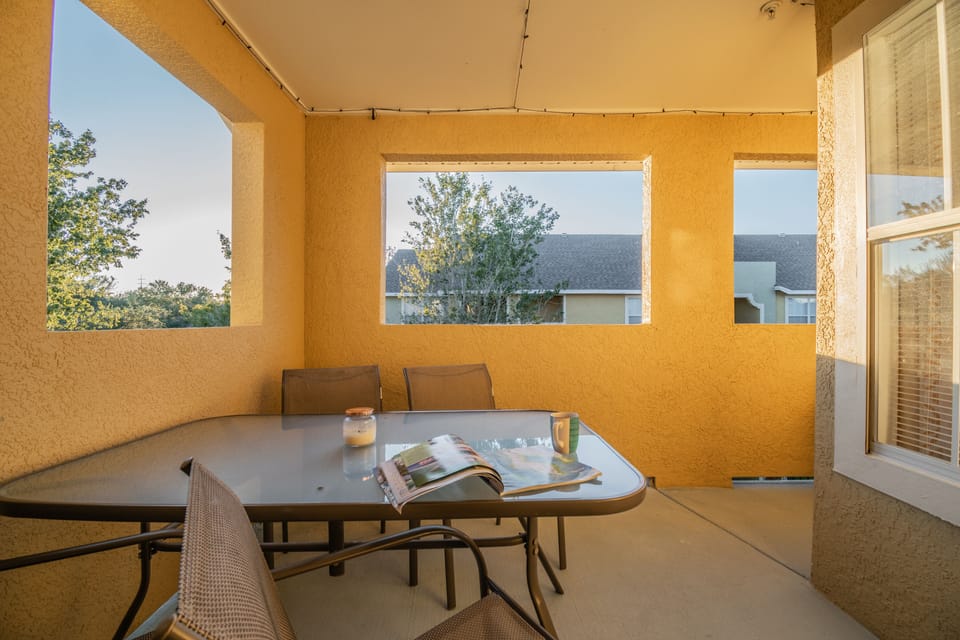 Large private balcony for an evening get together