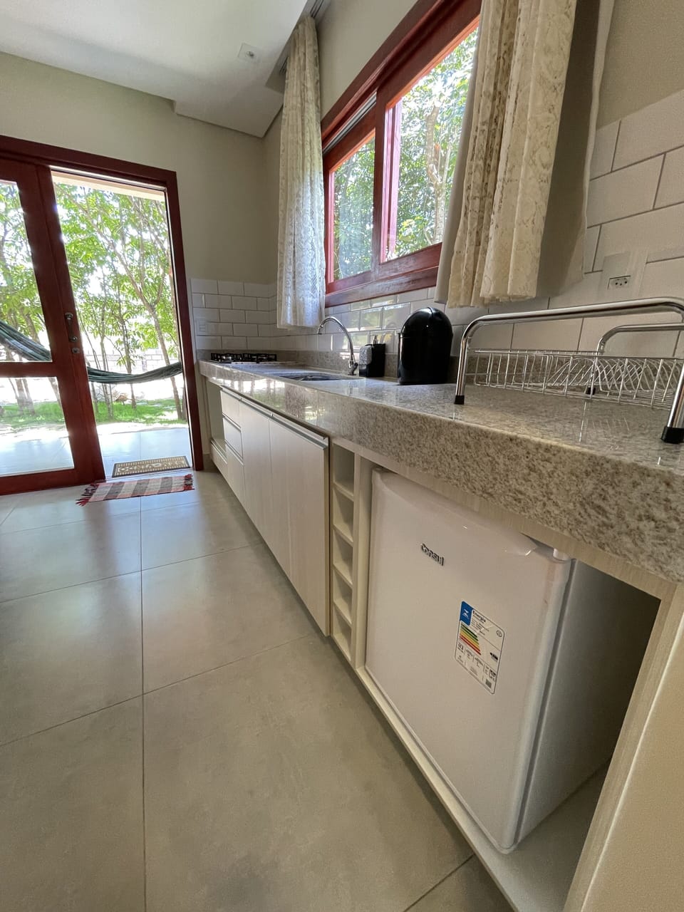 Comfort Chalet, 1 Bedroom | Private kitchen | Fridge, microwave, stovetop, cookware/dishes/utensils