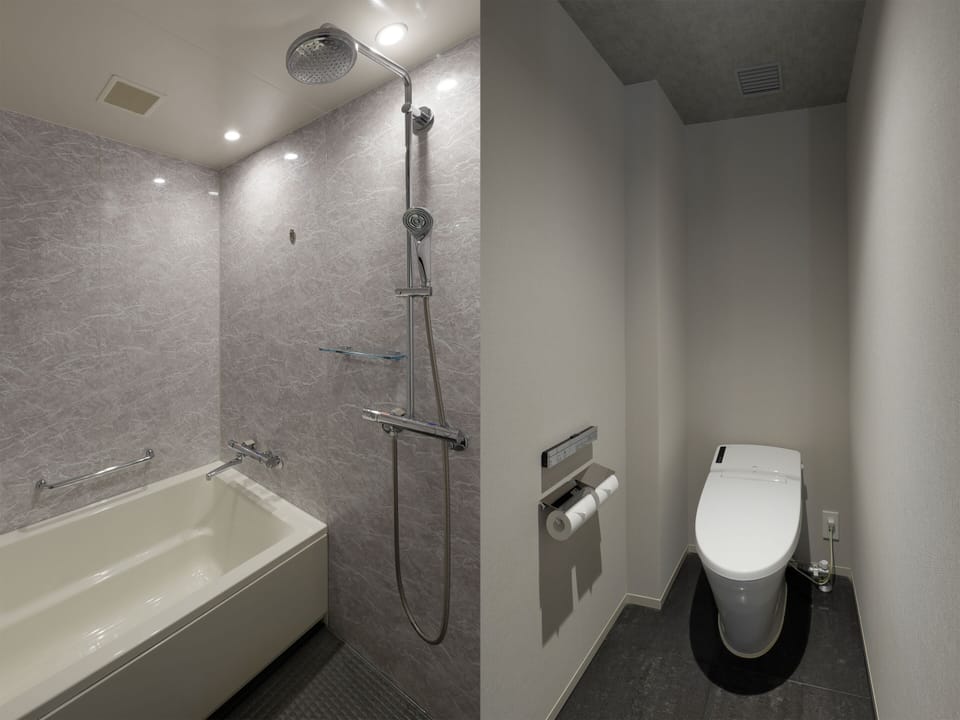 Free toiletries, hair dryer, slippers, bidet