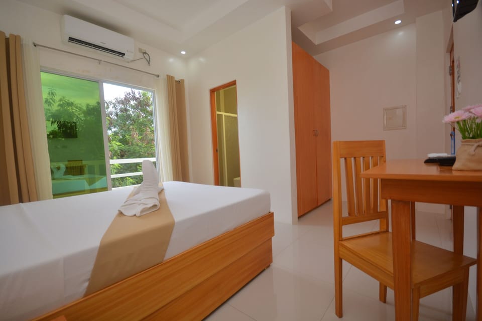 Desk, laptop workspace, iron/ironing board (on request), WiFi (free)