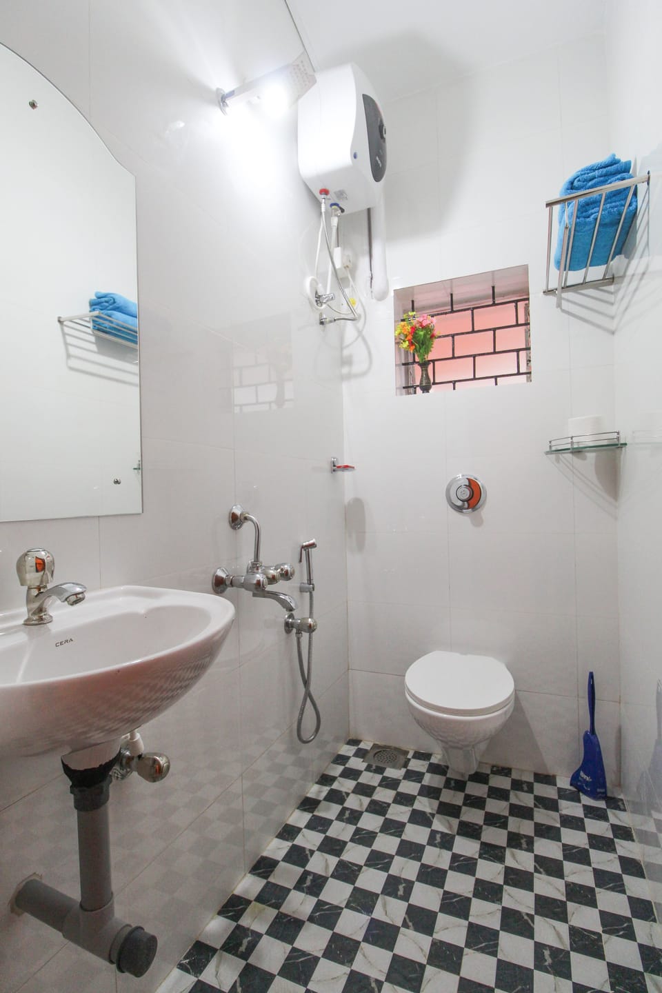 Front View with Balcony (Upper Floor with AC) | Bathroom | Shower, free toiletries, hair dryer, towels