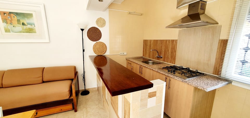 Family Apartment, 2 Bedrooms, Kitchen, Mountain View | Private kitchen | Fridge, microwave, stovetop, electric kettle
