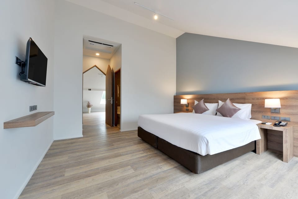 Deluxe Double Bed Room Under Roof Top | Minibar, desk, laptop workspace, free WiFi