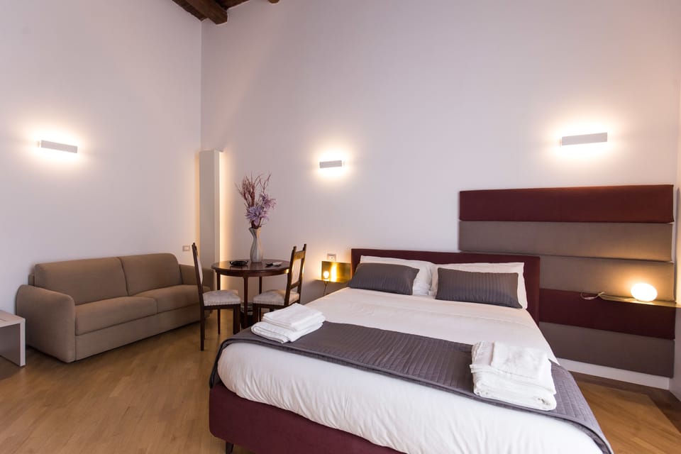 Romantic Double Room, 1 Queen Bed with Sofa bed | Down comforters, memory foam beds, minibar, in-room safe