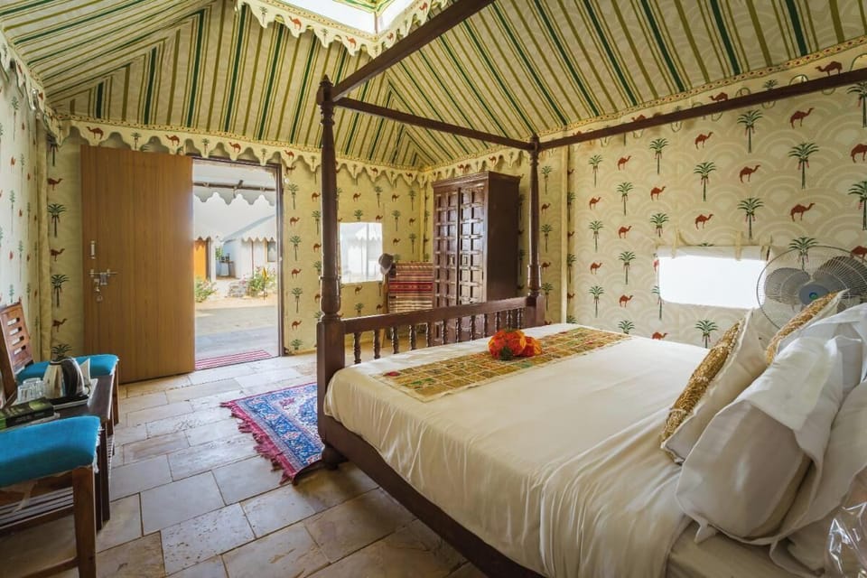 Super Deluxe Tent | Egyptian cotton sheets, premium bedding, memory foam beds, in-room safe