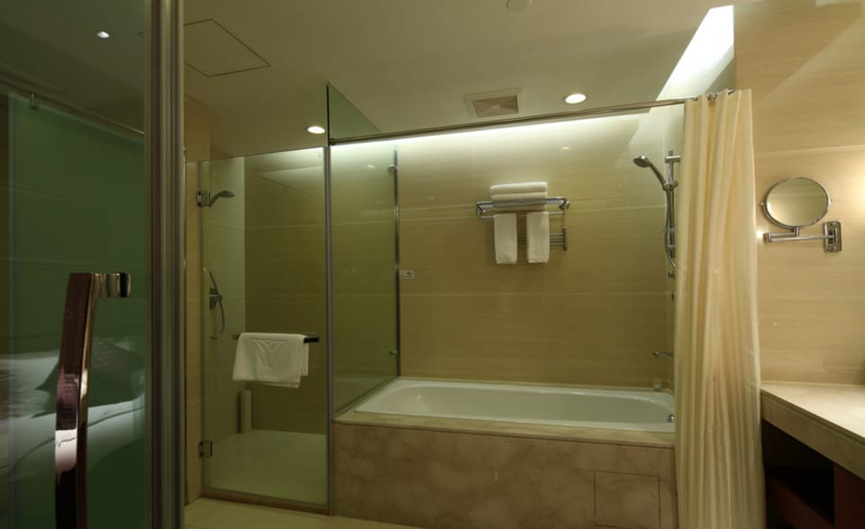 Deluxe Suite with View | Bathroom | Shower, free toiletries, hair dryer, slippers