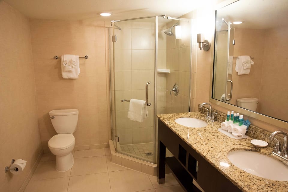 Suite, 1 Bedroom | Bathroom | Separate tub and shower, free toiletries, hair dryer, towels