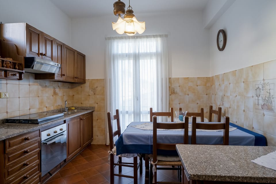 Apartment | Private kitchen | Fridge, microwave, oven, stovetop