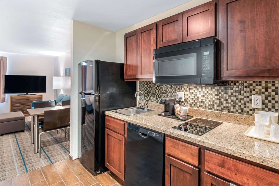 1 bedroom, laptop workspace, blackout drapes, iron/ironing board