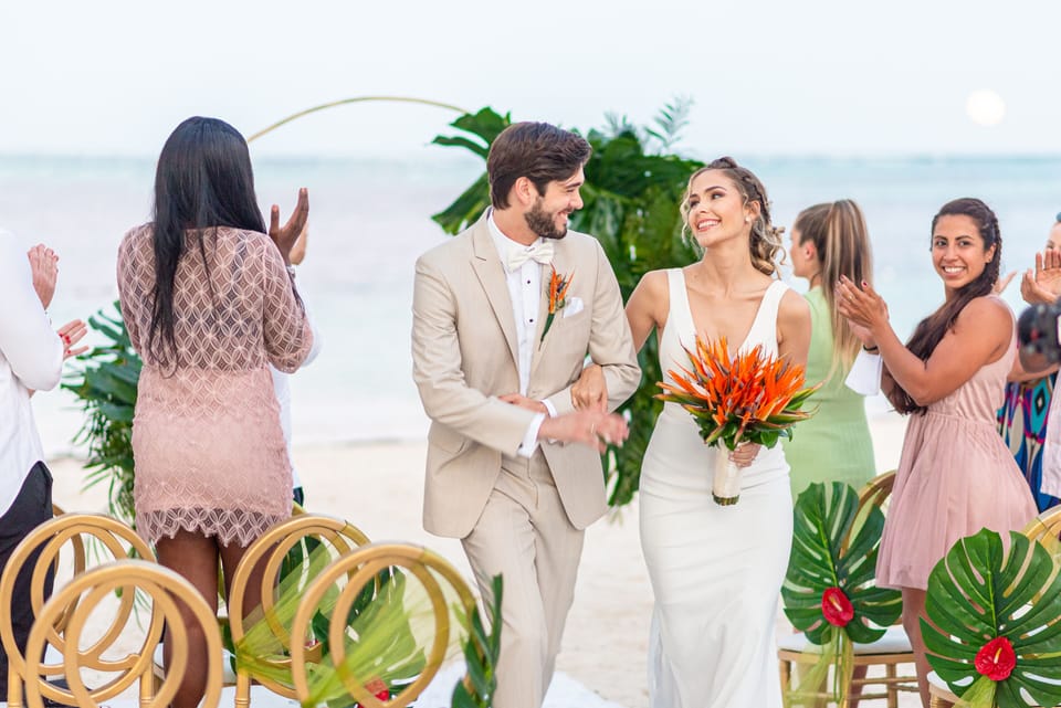 Outdoor wedding area