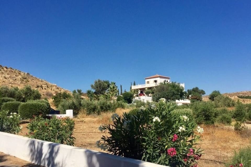 View of villa from the gate entrance
