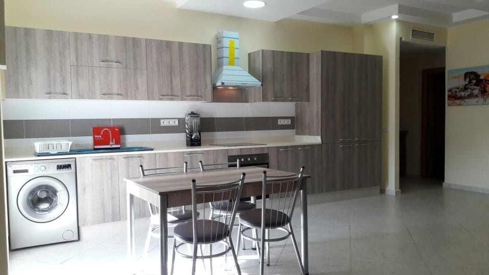 Apartment, 3 Bedrooms | Private kitchen | Full-size fridge, microwave, oven, electric kettle