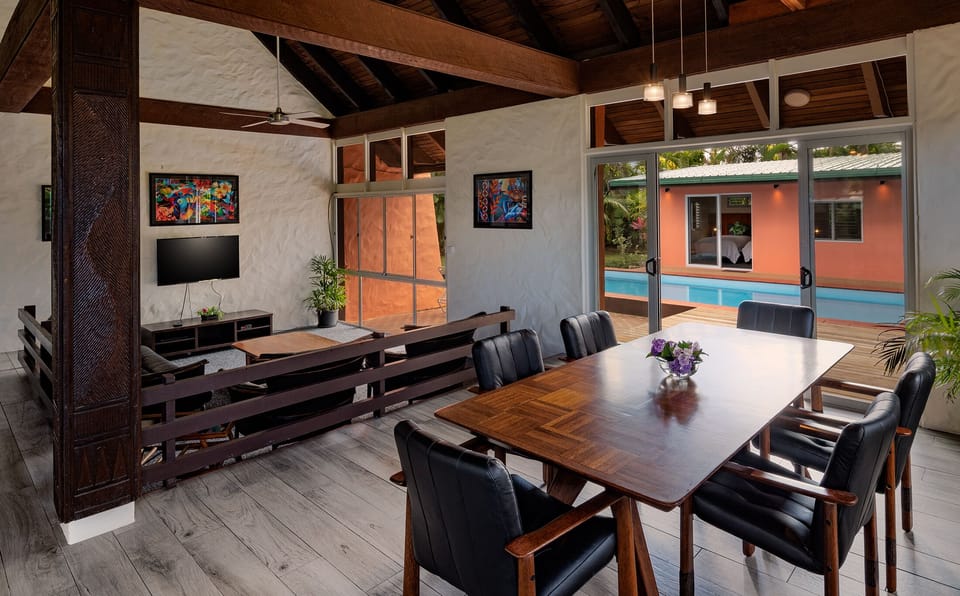 Dinning room and outside
