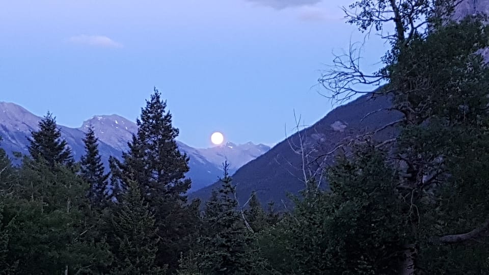 Moonrise in the rockies