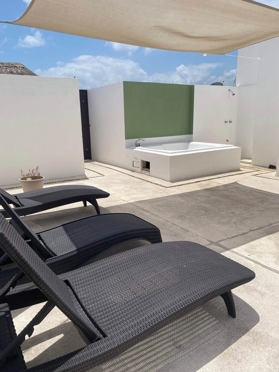 We have added a shade to the rooftop so you can enjoy more time outside!