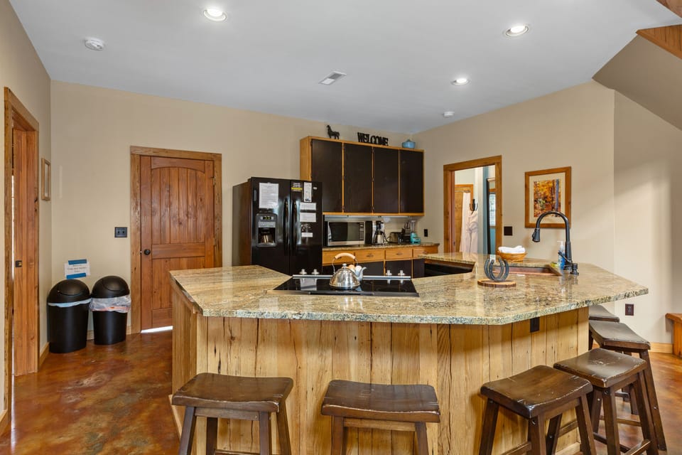 Seating for six at this Horseshoe Cook Kitchen Island.